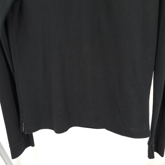 Men's Burberry Brit 100% Cotton Long Sleeve Polo S Black - Picture 13 of 16